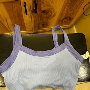 NWT Aerie Blue Contrast Bikini Top